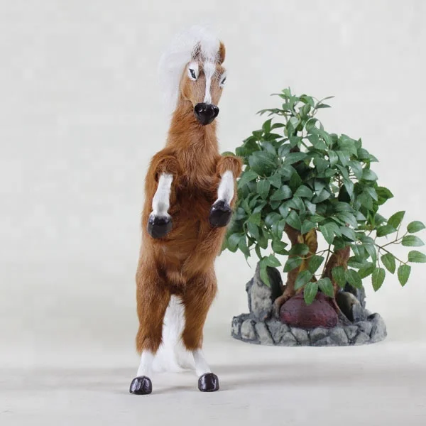 Faux Fur High Simulation China Mini Toy Horse