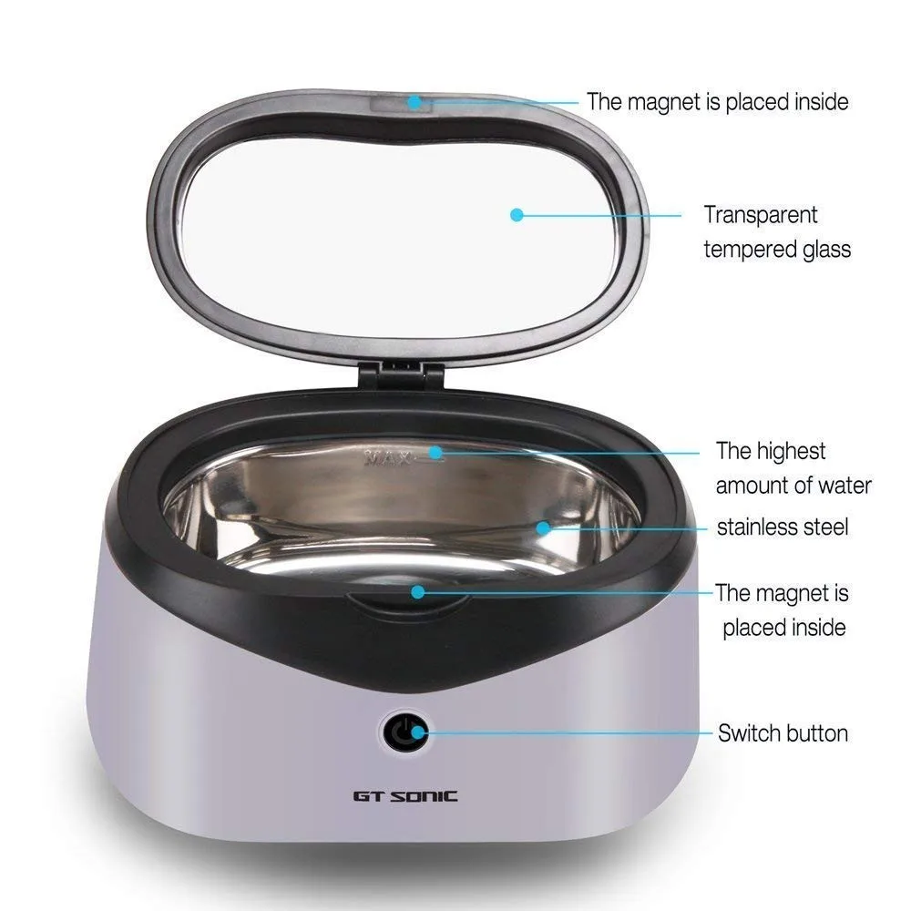 GTSONIC LE Ultrasonic Jewelry Cleaner -Silver Cleaner for Jewelry