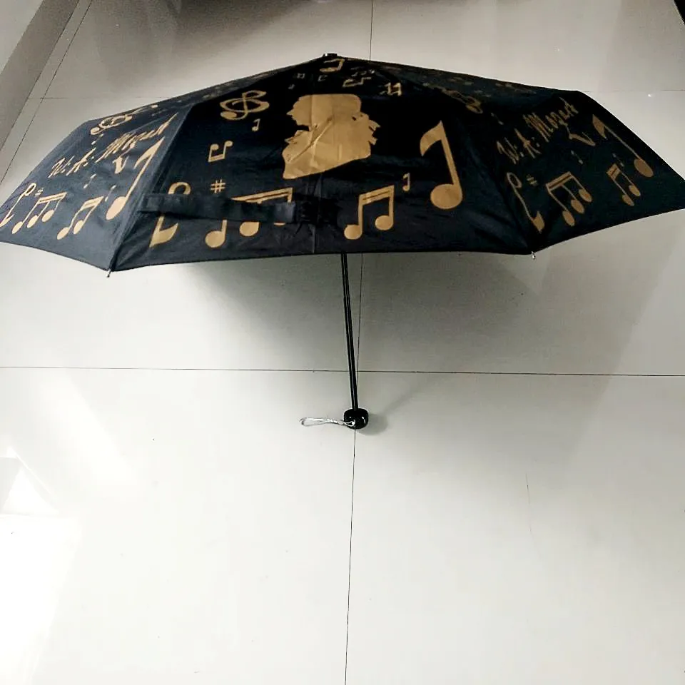 Outdoor Sun and Rain Music Notes Umbrella for Gifts