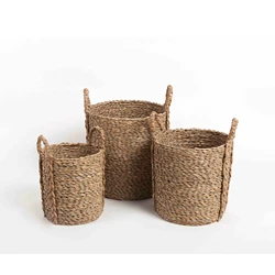 2021 оптовая продажа сушеных морских трав, морских водорослей, материал, высококачественные товары, тканые корзины для белья, корзина для хранения с ручкой