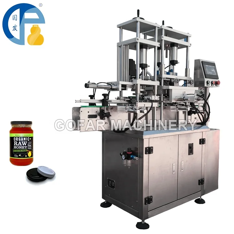 Full Automatic Three(four) Twist Off/lug Cap Glass Bottle Sealing Machines Jar Continuous Vacuum Bottle Capping Machine