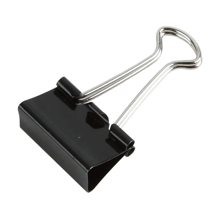 BLACK BINDER CLIP in black