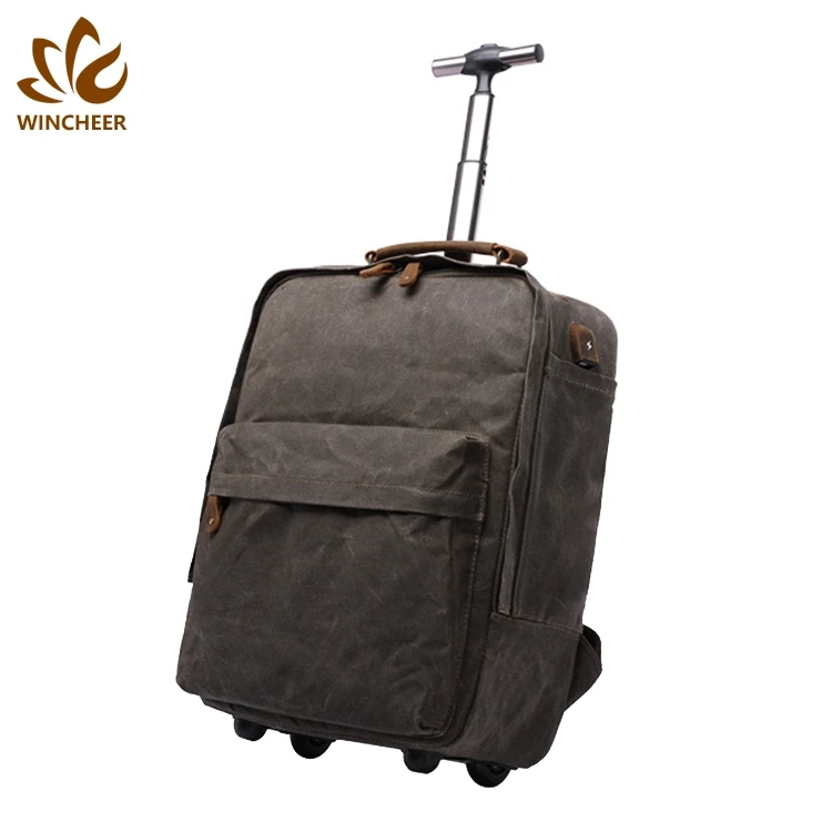 rolling canvas duffle bag