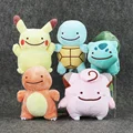 1Pcs 12 15cm Anime Cartoon Pikachu Charmander Squirtle Bulbasaur Clefairy Ditto Metamon Plush Toys Soft Stuffed