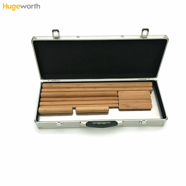 Hot Stone Massage Set with Heater Bamboo Massage Sticks with Mobile Aluminum Box for Hot Stone and Bamboo Massage
