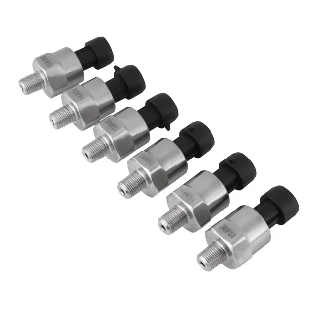 0.5-4.5V Capteur de Pression en Acier Inoxydable 1/8NPT Fil Eau, Huile et Gaz