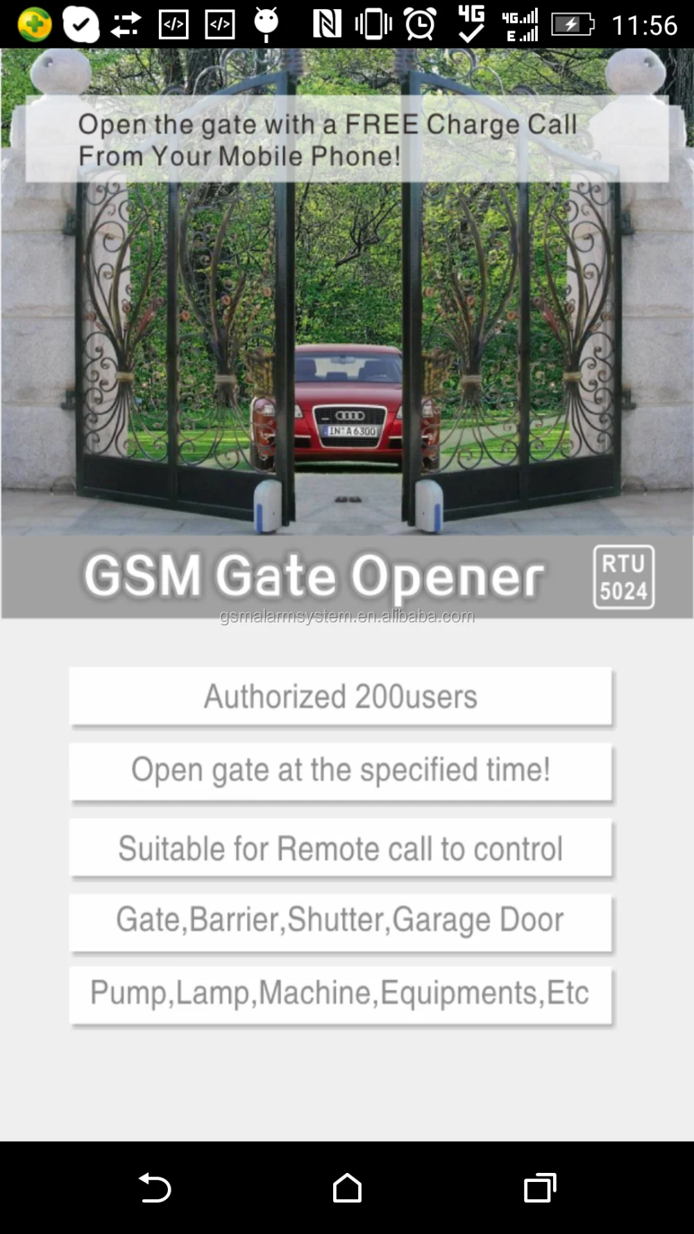 RTU5024 GSM 4GLTE apricancello Smart Phone sistema di controllo accessi  remoto controllo cancelli, interruttore di dispositivi