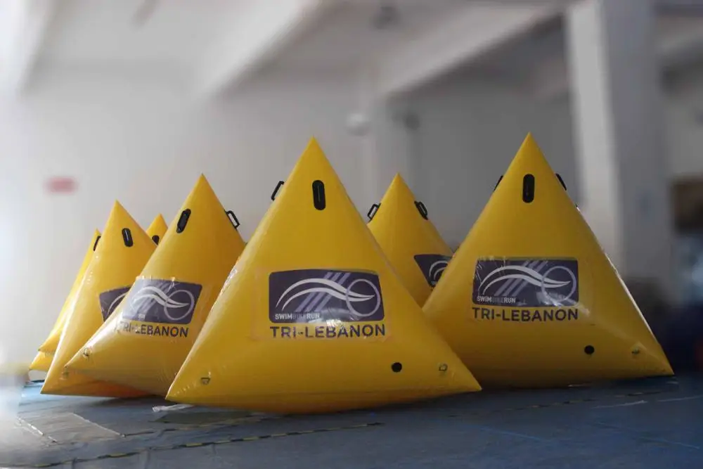 Регулируемый треугольный надувной буй для воды и триатлона, плавающий буй, маркеры, буй для водных гонок