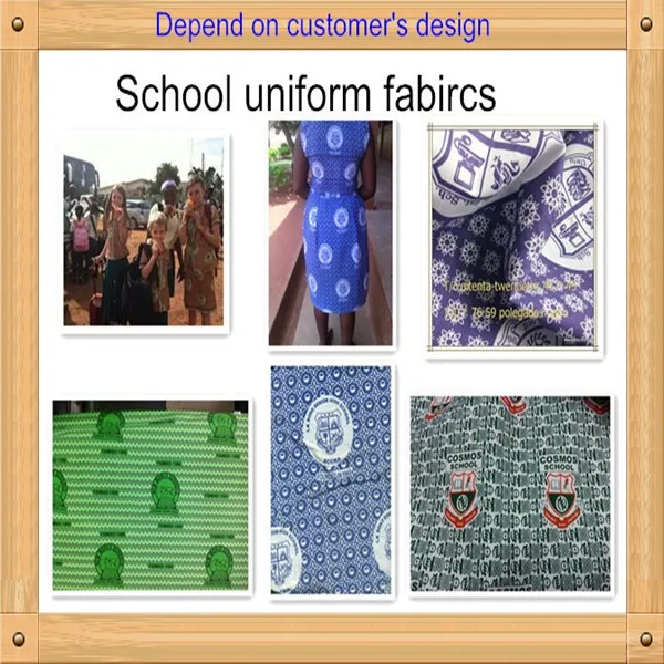 Долгосрочная поставка полиэстер хлопок принт Гана школьная форма