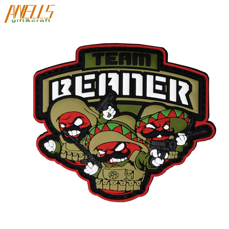 Custom Logo PVC Patches For Corporate Uniforms Branded AWELLS