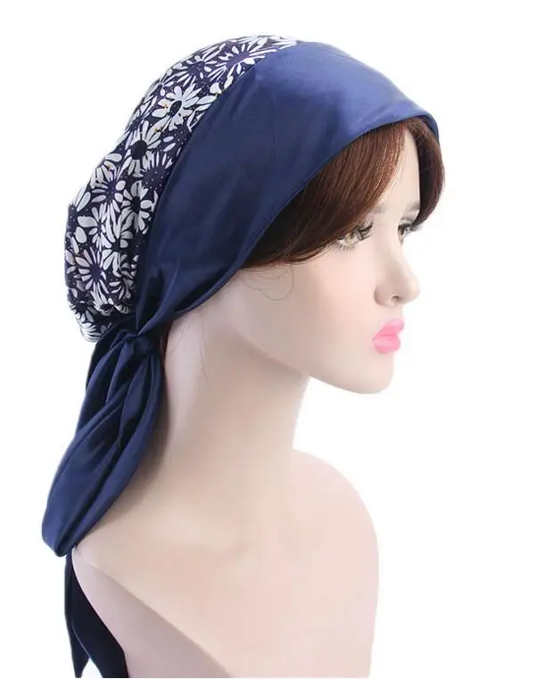 Womens Muslim Hijab Cancer Chemo Hat Turban Cap Cover Hair Loss Head Scarf Wrap 