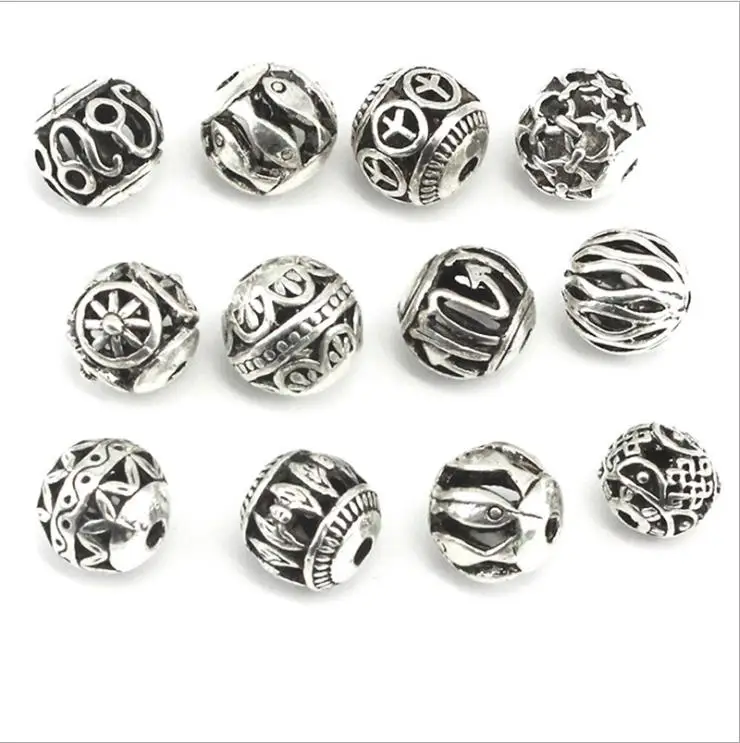 Wholesale 28/64Pcs Tibetan Silver （Lead-Free）Flower Spacer Beads 13x9mm 