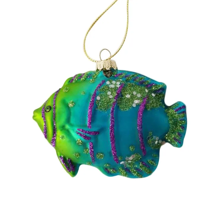 Handmade decorative glass ocean fish figurine art ornament