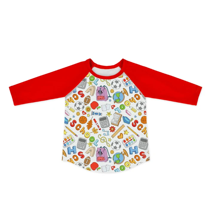 
 Новый дизайн; сезон осень; топы; футболки для девочек с рукавами реглан  