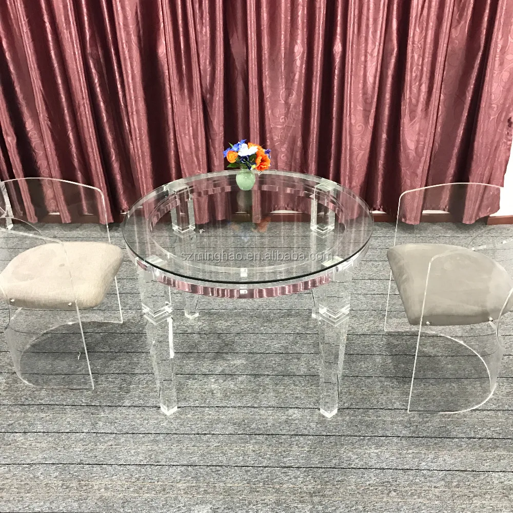 Round Acrylic Tables and Chairs