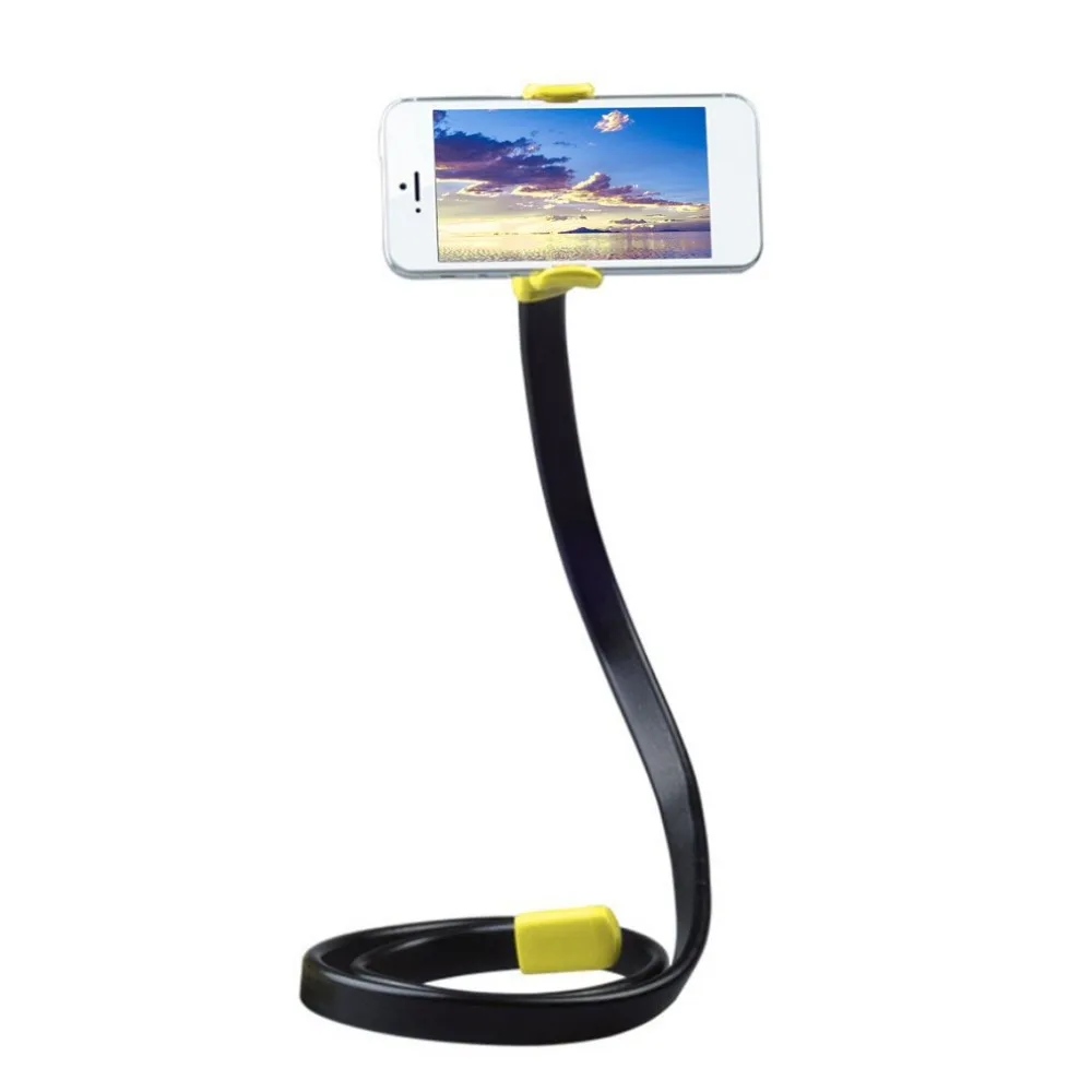 Universal 360 Rotating Snake Shaped Flexible Phone Arm Lazy Mobile Phone Clip Holder Stand