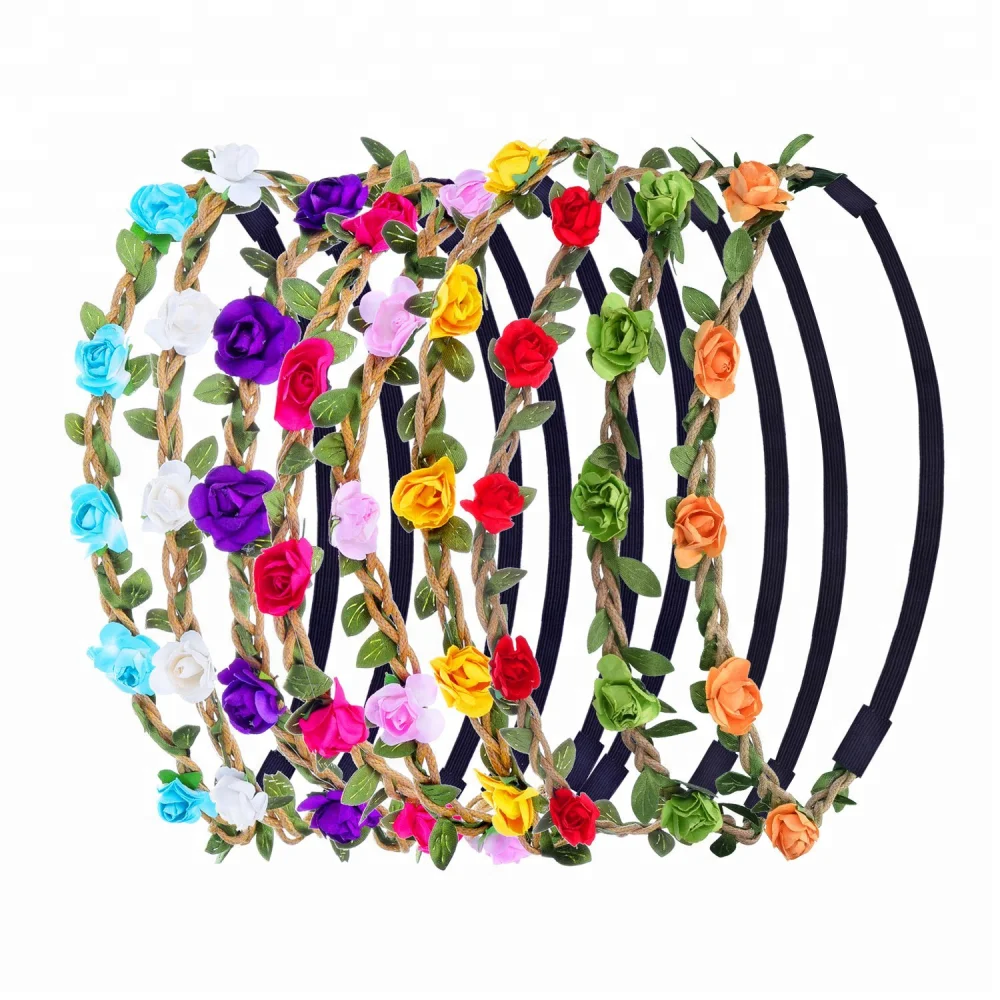 Multicolor Wedding Flower Crown Headband Women Girl Fashion Floral
