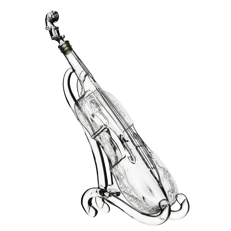 Guitar Decanter Customized 1000 ml Glass Violin Decanter Violin Bottle for the Wine and Spirits