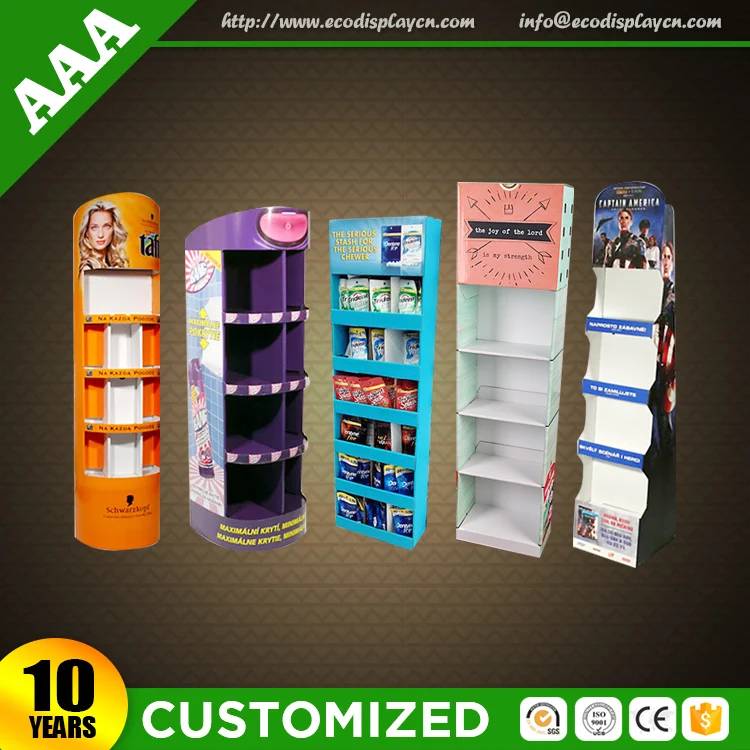 Promotional Pocket Cardboard Counter Display Box for Greeting Cards