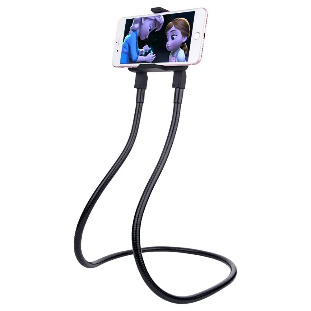 360 Degree Rotation Flexible Long Arm Lazy Neck Bracket Bed Phones Holder  Stand Tablets Clip Hanging Mount Mobile Phone Holder