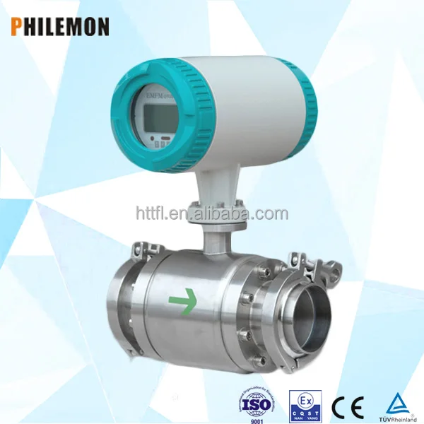 SS304 Sanitary Milk Flow Meter Electromagnetic Flowmeter