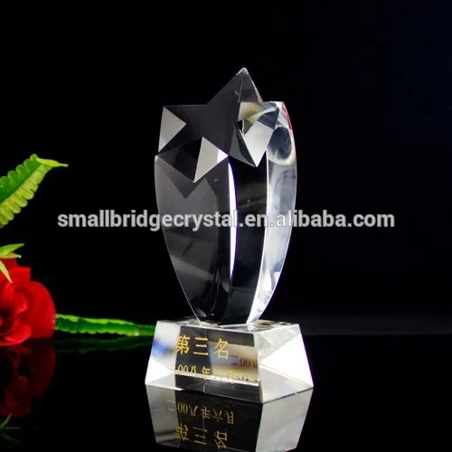 Medalla de trofeo de cristal Premio personalizado Trofeo creativo con grabado de cristal en 3D