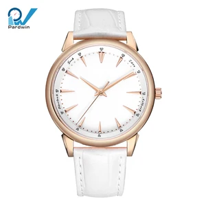 Luxury Brand Watch Custom Design Stainless Steel Case Unisex Genuine Leather MIYOTA Round Water Resistant SAPPHIRE Crystal 2021