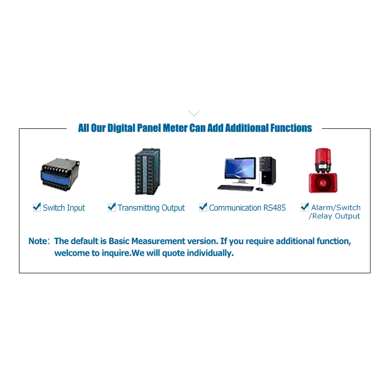 3D3Y Digital Panel Multifunction Meter Current Voltage RS485 Communication Panel Size 96*96mm with LCD for Distribution Box