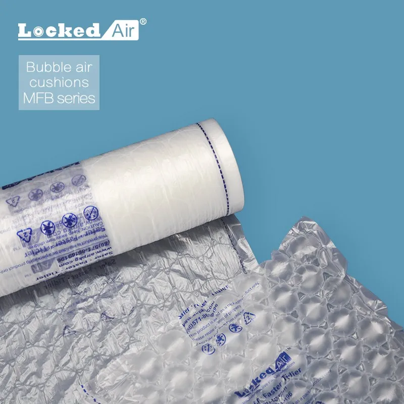 Заблокированный воздушный Сертифицированный переработанный материал пластиковый упаковочный воздушная подушка пузырьковая