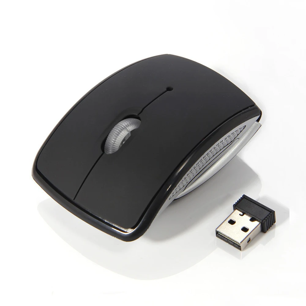Best Cheap Foldable Optical Wireless Mouse 2.4GHz USB Interface Ergonomic ABS Mini Design for Laptops and Desktops