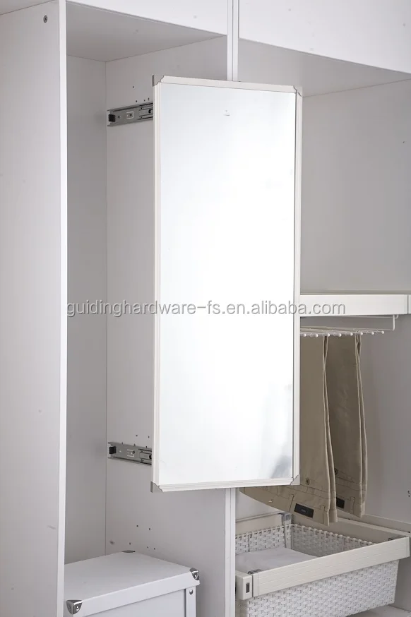 GUIDING Bedroom Deluxe Rotating Wardrobe Pull Out Mirror
