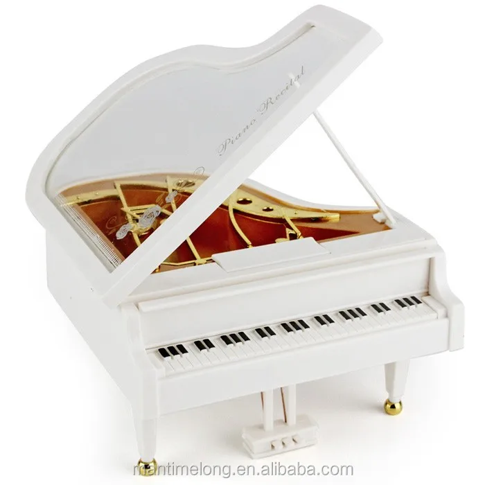 Atyhao Caixa de música de piano simulação, caixa de música de piano clássica  elegante madeira delicada para aniversário de Natal (preto) :  : Brinquedos e Jogos