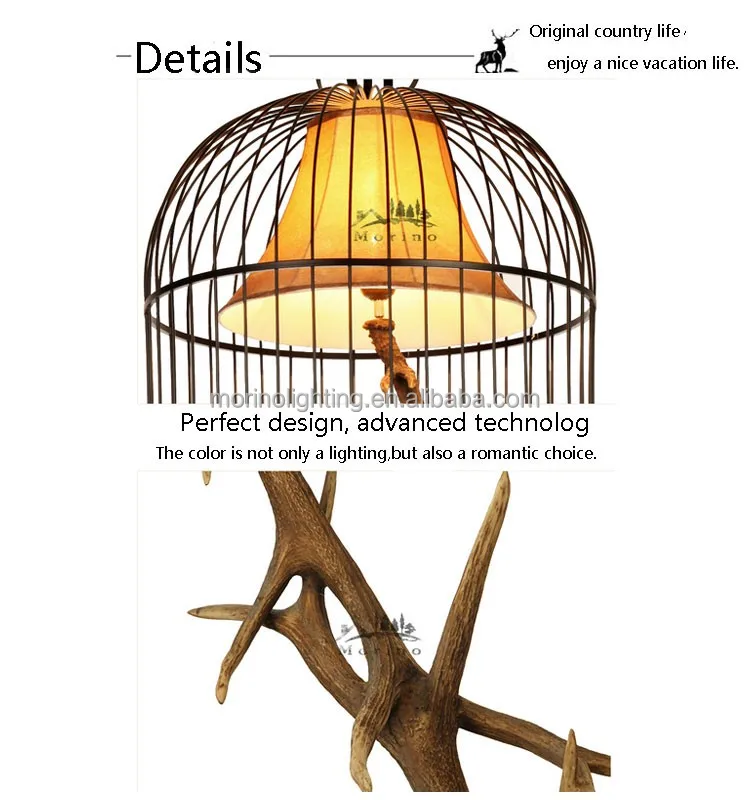 Европа сельский крытый стоя гостиной металлическую клетку торшер