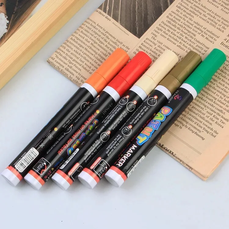 12 Colors Pack Rohs Conform Tire Paint Marker Pen for Rubber