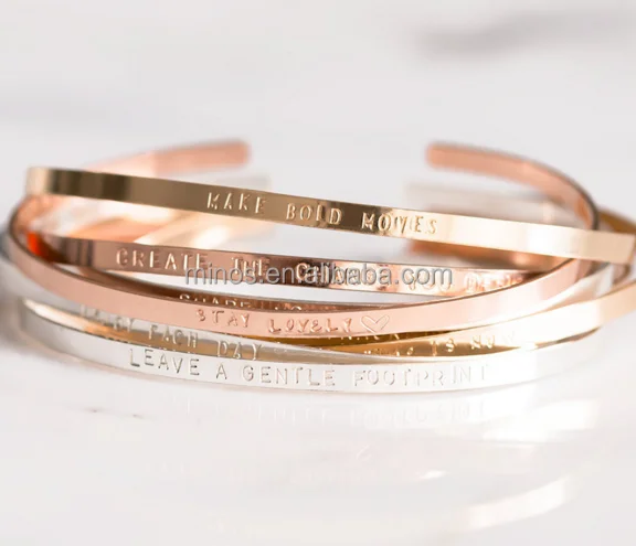 Natural Cord & Rose Gold Engraved Disc Bracelet | The Silver Store