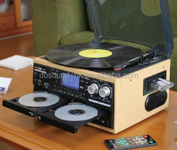 OEM деревянный современный фонограф радио ретро высокого класса Граммофон
