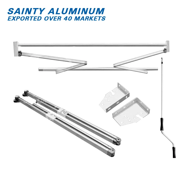 Анодированная Серебристая и черная трубка для регулируемой телескопической трубы/трубы из алюминия