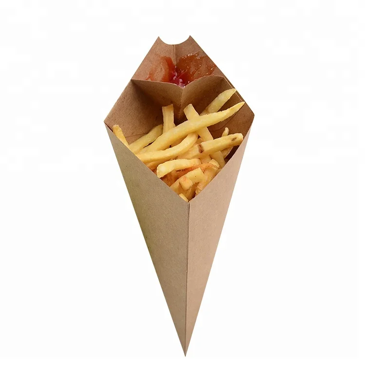 Kraft Paper Tray w/ Napkin and French Fries Mockup - Free Download