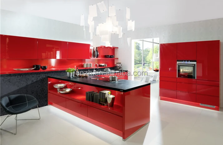2 PAC High Gloss White Lacquer Kitchen Cabinet for Modern Kitchen Designs