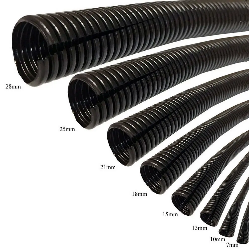 Automatic Manufacture of All Types of Plastic Pipes Black Flexible Corrugated Split Tubing Convoluted Wire Loom Open Conduit