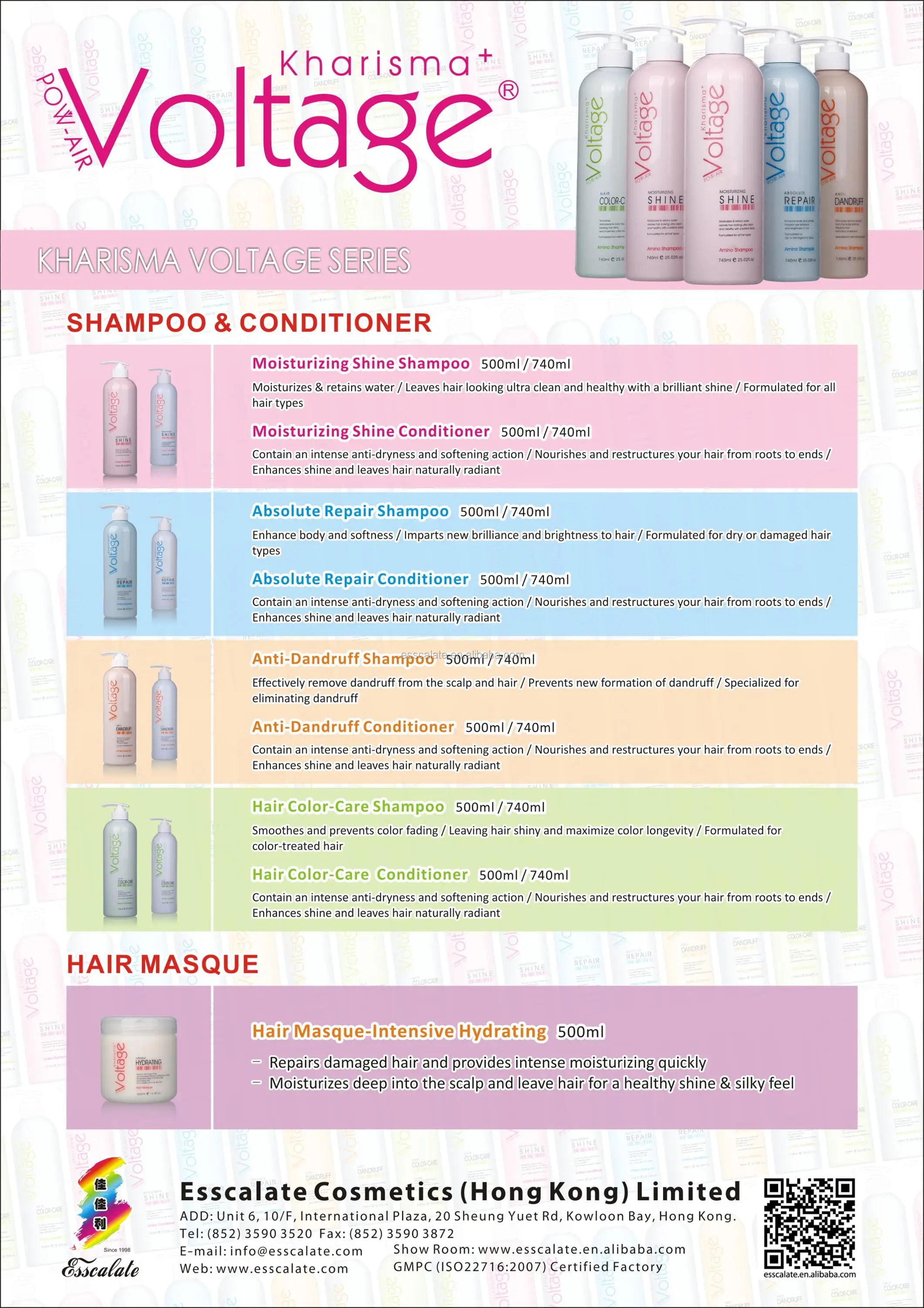 Kharisma Voltage 200ml Daily Nutritive Hair Serum Rich Leavein