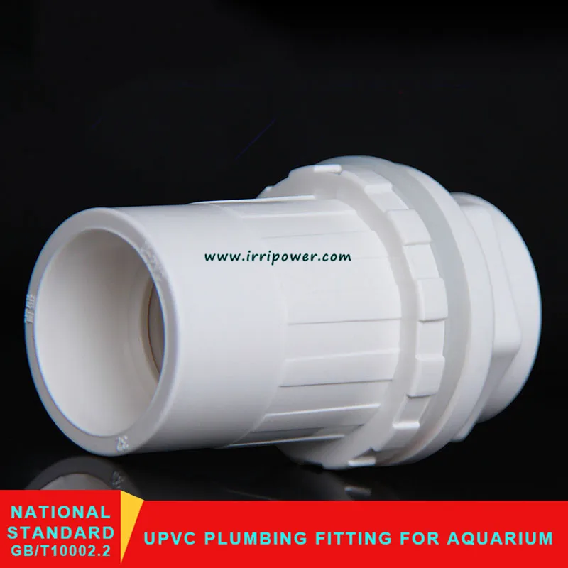 Aquarium System Connector Metric Size UPVC Water Supply Bulkhead