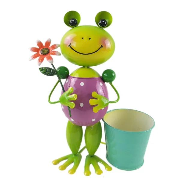 outdoor  frog metal planters  and flower pots sample color