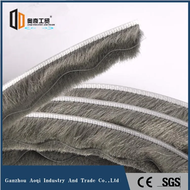 Customizable Plastic Mohair Weather Strip with Fin for Sliding Window Seal