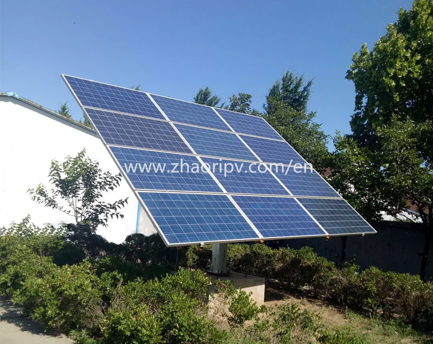 Регулируемый одноосевой Солнечный трекер с регулируемым углом высоты