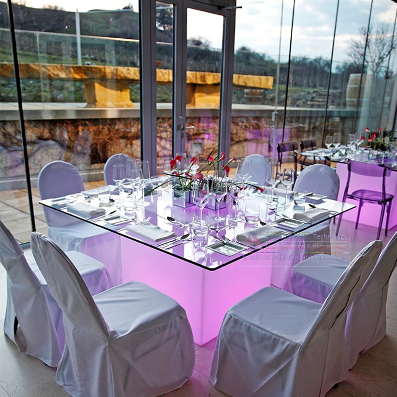 Table Pour Mariage / Led Banquet Hall Ballroom Table for Wedding