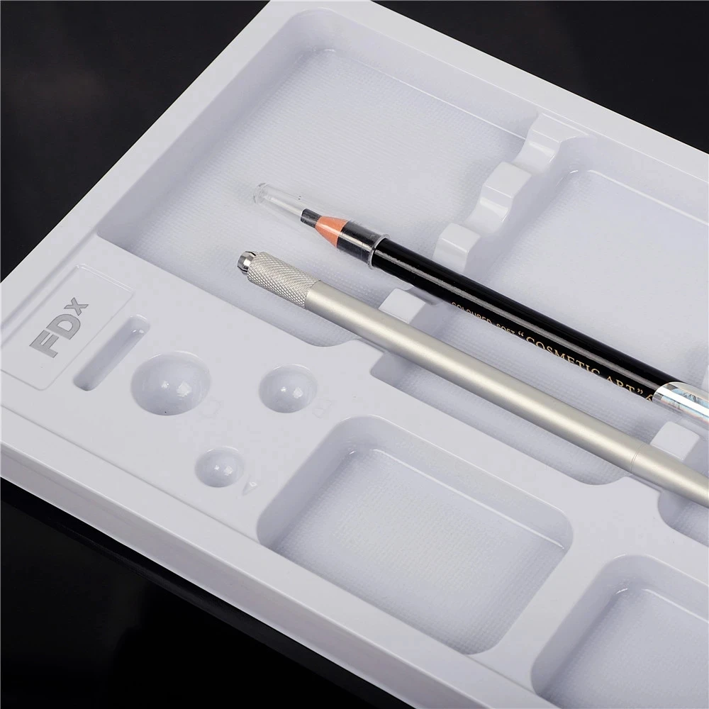 Microblading Tray White Permanent Makeup Tray Disposable Tray for Holding Permanent Makeup Product