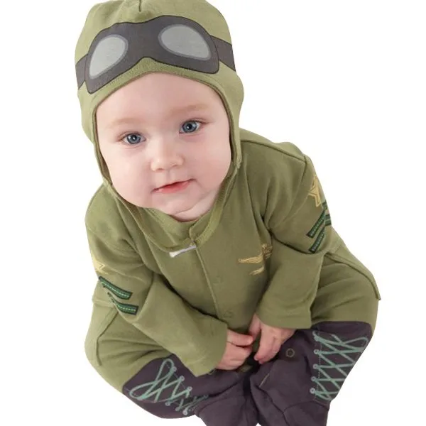 новый симпатичный великолепный пилот ребенка младенческой костюм kigu kk277 бесплатная доставка