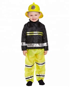 Boys Fireman Sam Firefighter Fancy Dress Up Costume Kids Outfit Book Week Party CA1075