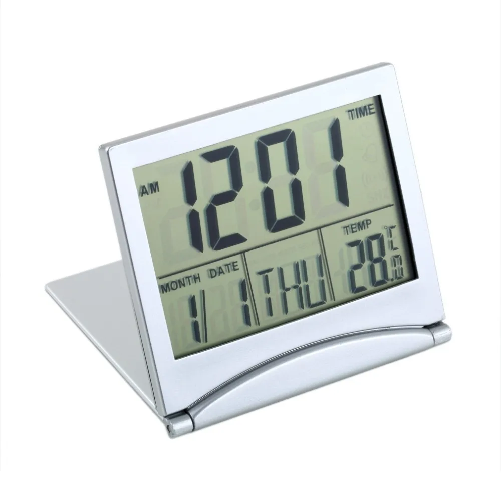 Date Time Digital LCD Calendar Alarm Thermometer New Clock Desk Display New 